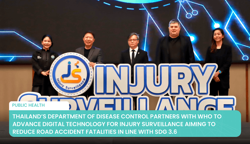 Logo for News - Thailand’s Department of Disease Control Partners with WHO to Advance Digital Technology for Injury Surveillance Aiming to Reduce Road Accident Fatalities in Line with SDG 3.6