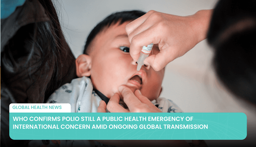 Logo for News - WHO Confirms Polio Still a Public Health Emergency of International Concern Amid Ongoing Global Transmission