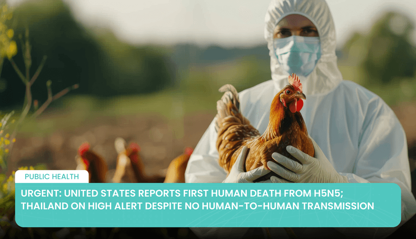 Logo for News - Urgent: United States Reports First Human Death from H5N5; Thailand on High Alert Despite No Human-to-Human Transmission