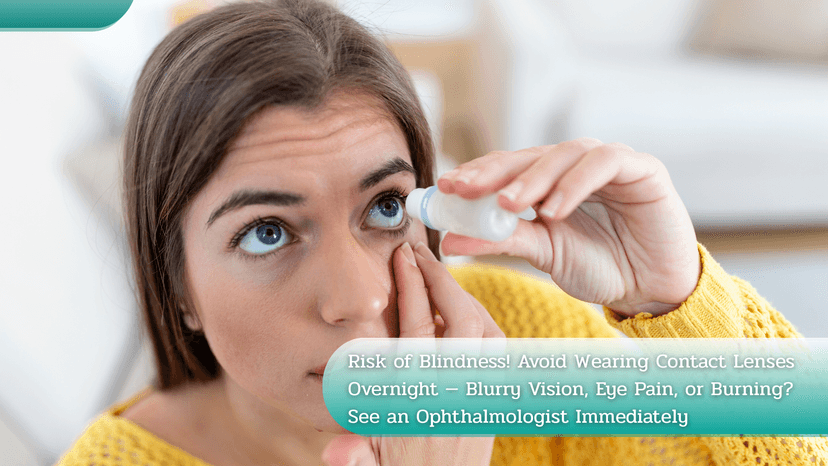 Logo for News - Risk of Blindness! Avoid Wearing Contact Lenses Overnight — Blurry Vision, Eye Pain, or Burning? See an Ophthalmologist Immediately