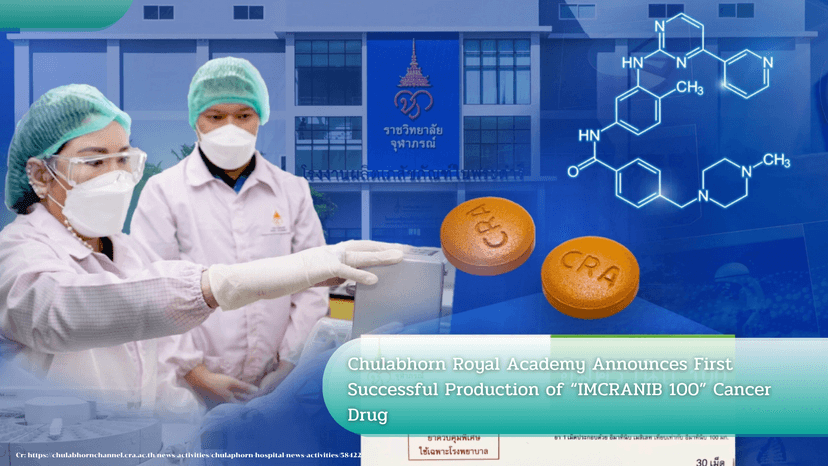 Logo for News - Chulabhorn Royal Academy Announces First Successful Production of “IMCRANIB 100” Cancer Drug