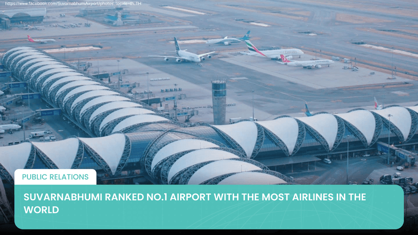 Logo for News - Suvarnabhumi Ranked No.1 Airport with the Most Airlines in the World