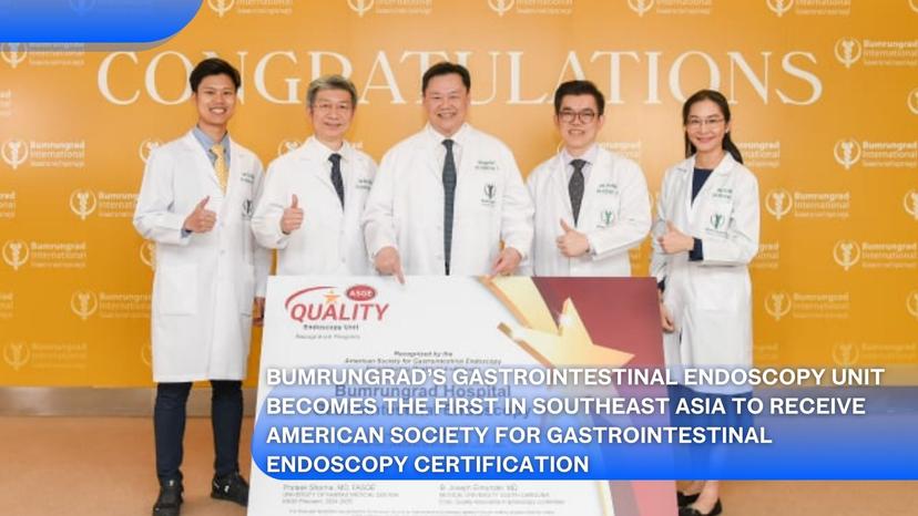 Logo for News - Bumrungrad’s Gastrointestinal Endoscopy Unit Becomes the First in Southeast Asia to Receive American Society for Gastrointestinal Endoscopy Certification