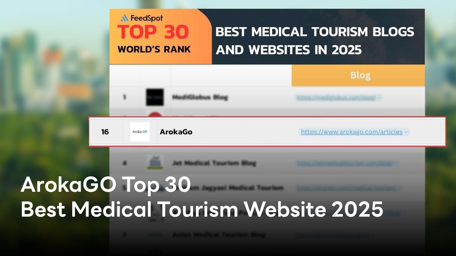 ArokaGO, a Thai Platform, Ranked Among the Top 30 Medical Tourism Blogs and Websites of 2025 by Feedspot's featured image