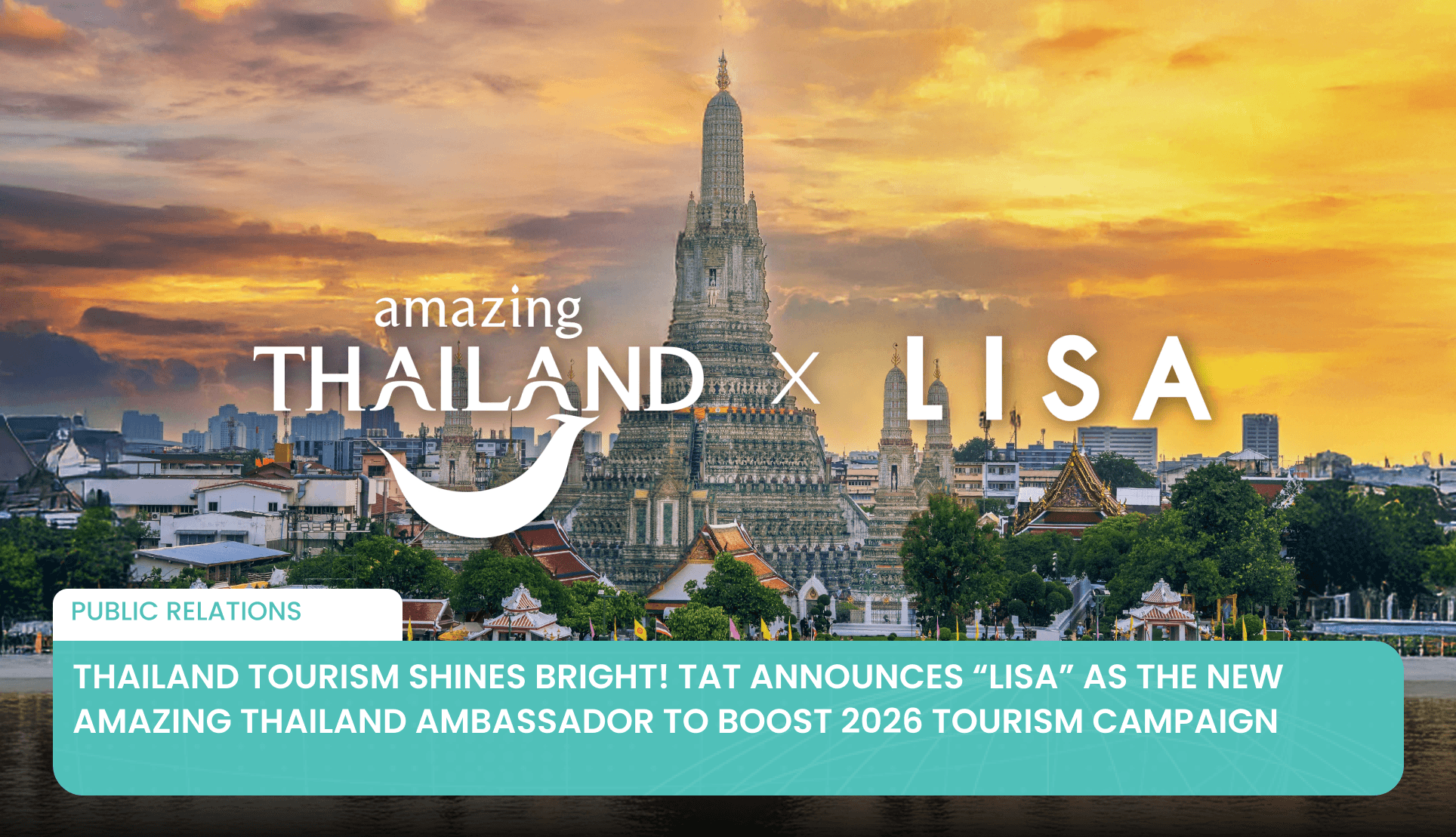 Thailand Tourism Shines Bright! TAT Announces “LISA” as the New Amazing Thailand Ambassador to Boost 2026 Tourism Campaign's featured image